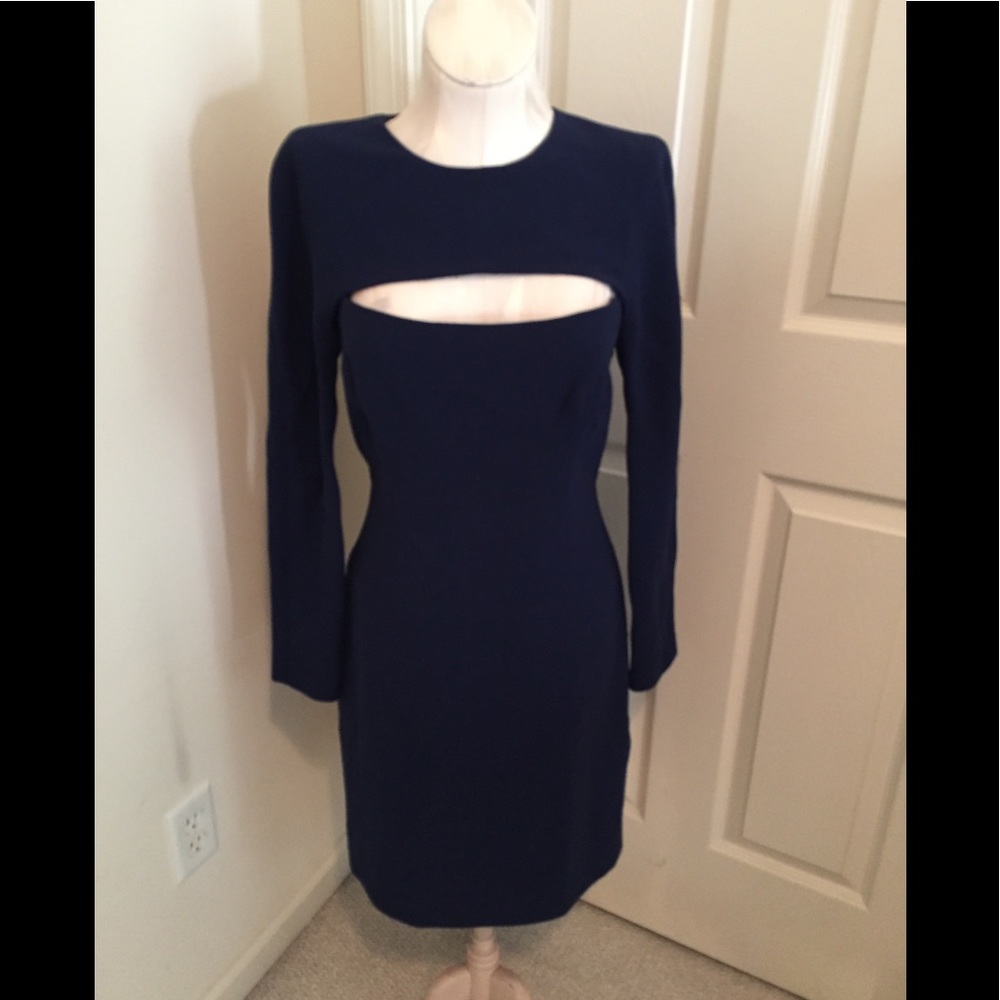 Kaufmanfranco 2pc dress blue with leather back 8